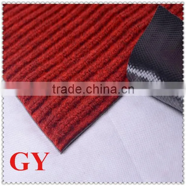 polyester pile with pvc backing mat
