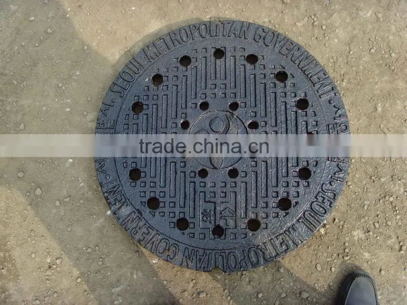 nodular cast iron manhole covers anti-theft heavy duty corrosion resistant security OEM manhole covers China factory well lid