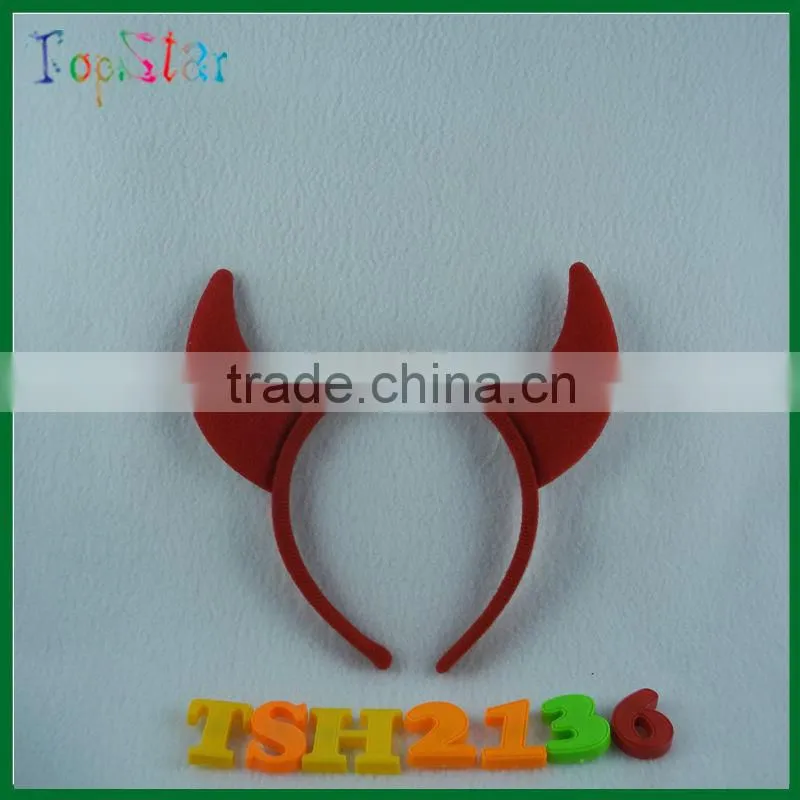 LED flashing party red devil horns headband