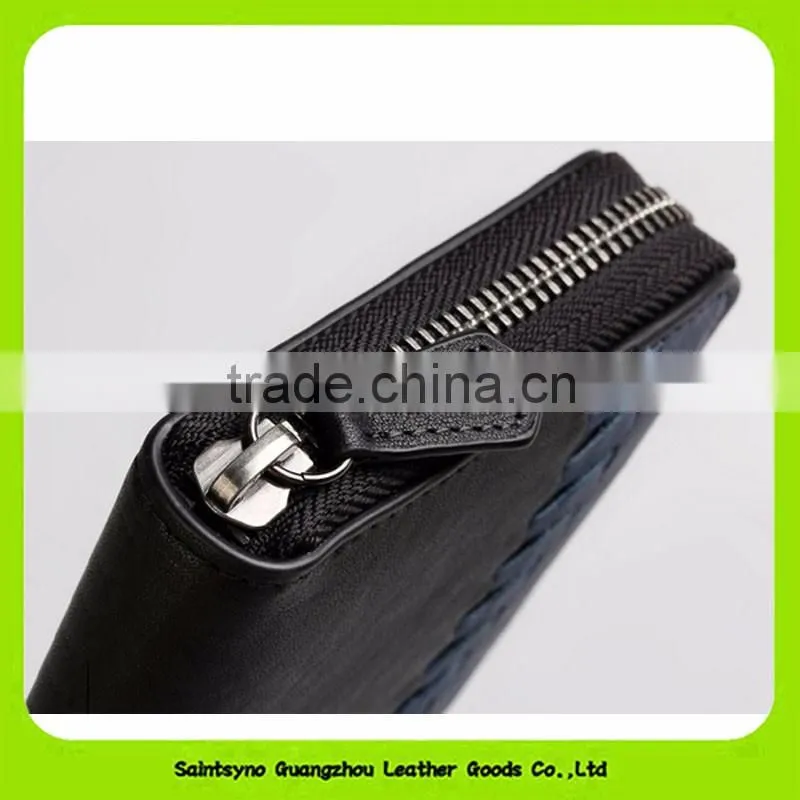 16908 Wholesale alibaba zipper classic mens rfid wallet genuine leather