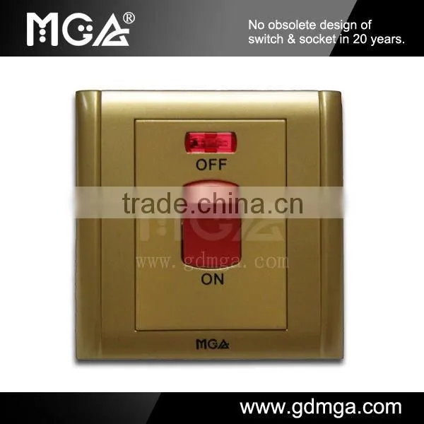 MGA Q7L Series Q-K01A / 20A water heater wall switch