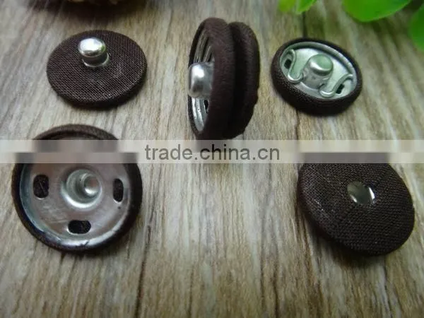 15mm combination button fabric covered snap fastener with two parts