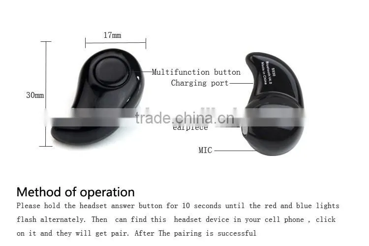 V4.0 Wireless Bluetooth Earbud Mini Bluetooth Stereo Invisible headphones