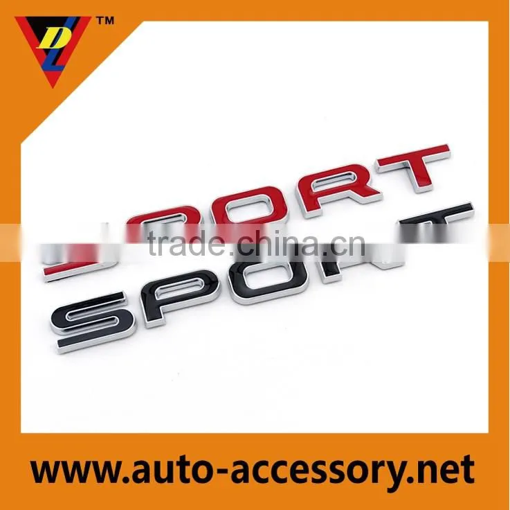 Wholesale sport chrome adhesive letters custom logo stickers