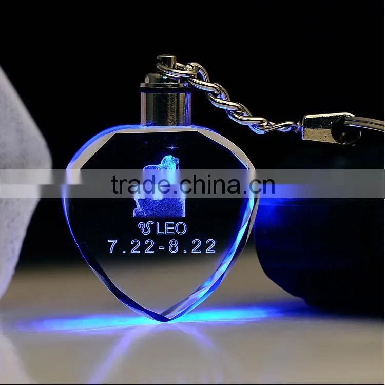 2016 Beautiful photo crystal keychain for family