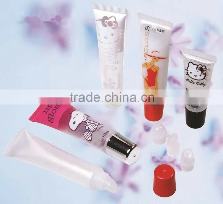 small cosmetic lip gloss tube with cap and great printing
