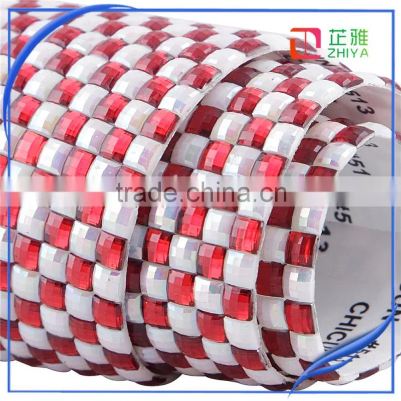 4mm red with white ab color rhinestone rivet wholesale rhinestone applique rhinestone chain trim clothing rhinestone stickers