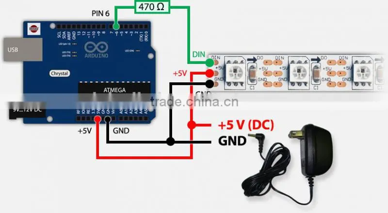 Arduino Controlling a WS2812 LED strand