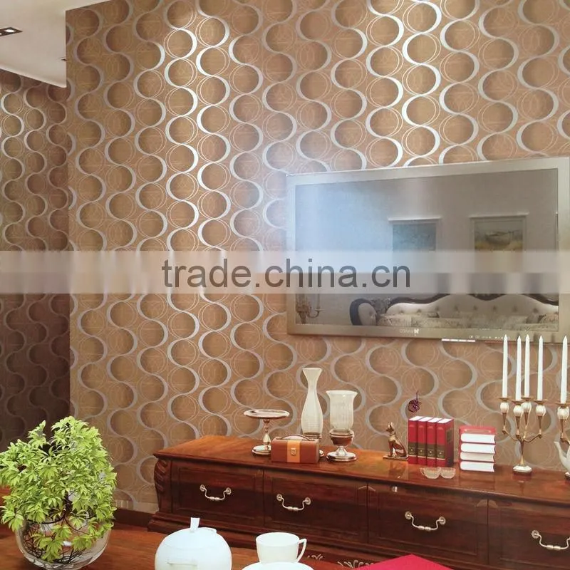 3d vinyl embossed wallpaper for home decoration