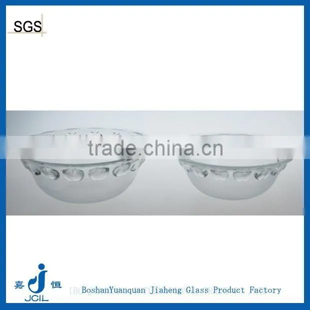 Frosted glass homeware bowl for food