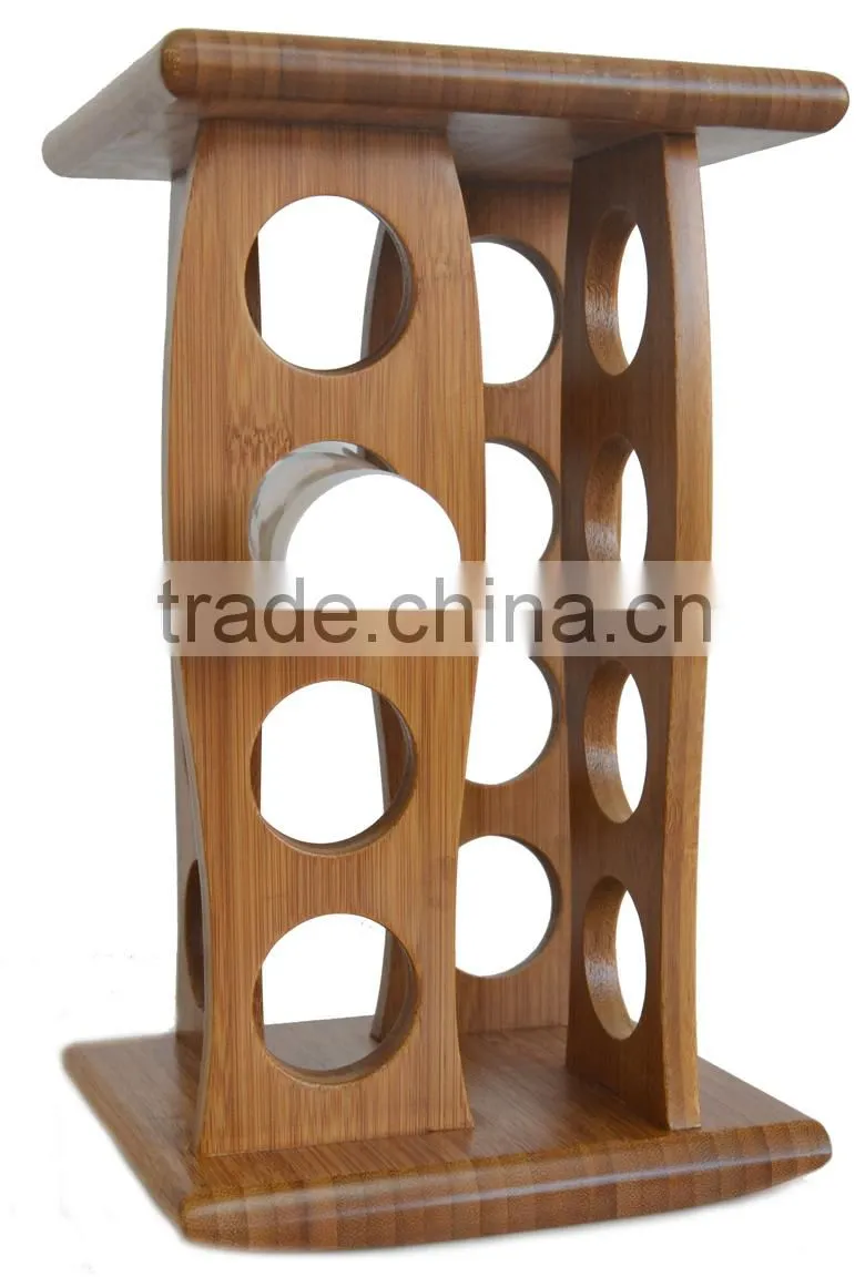 DT016/Bamboo Wooden Salt Pepper Surgar Spice Glass Bottle Jar Shaker Holder Rack Stand