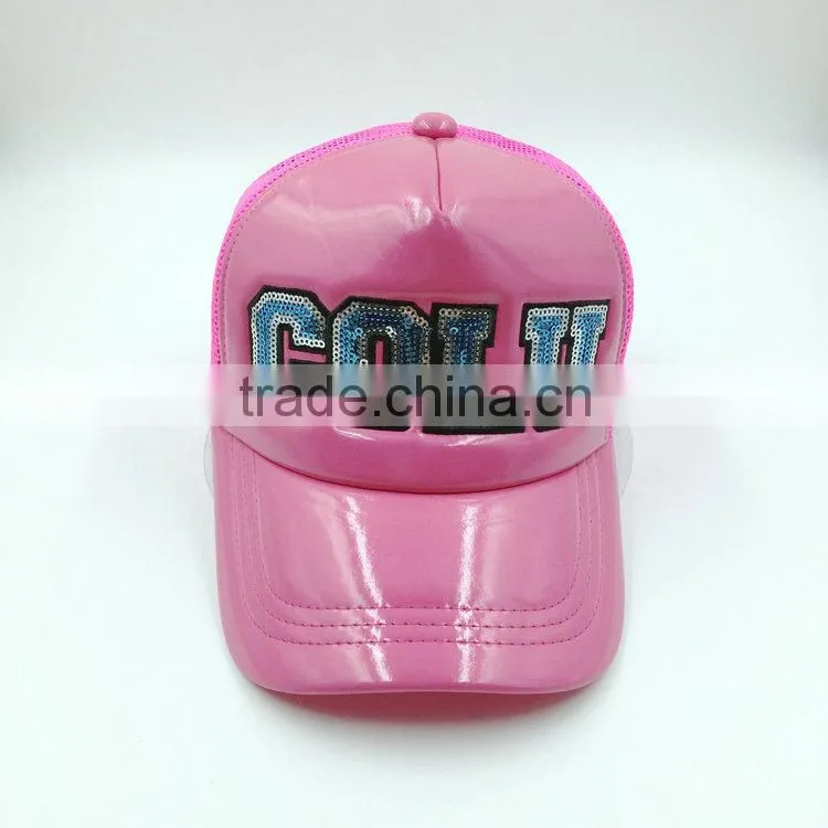 custom design you own trucker hat PU leather