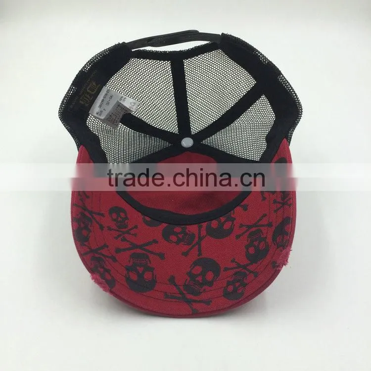 Fashion washed cotton twill distressed trucker cap wholesale