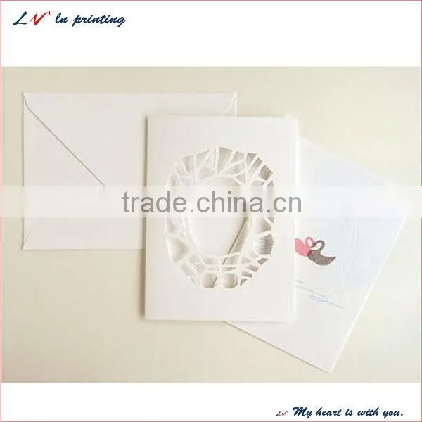 The eternal love unique romantic love paper wedding card/ elegant romantic wedding invitation card