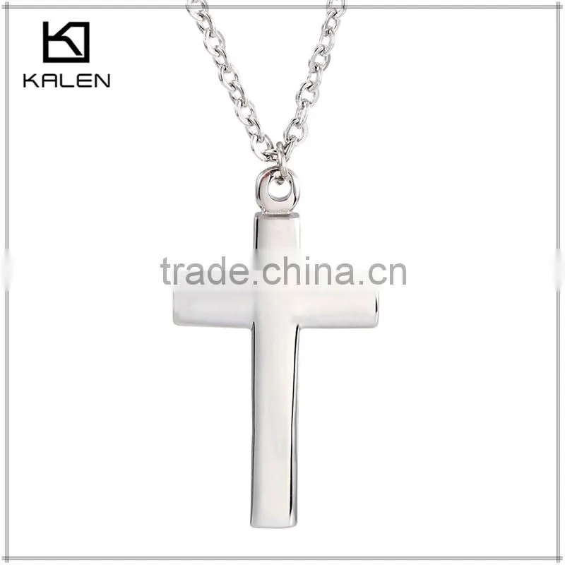 Fashion Gift Silver Crucifix Cross Stainless Steel Pendant Necklaces trends 2016 jewelry