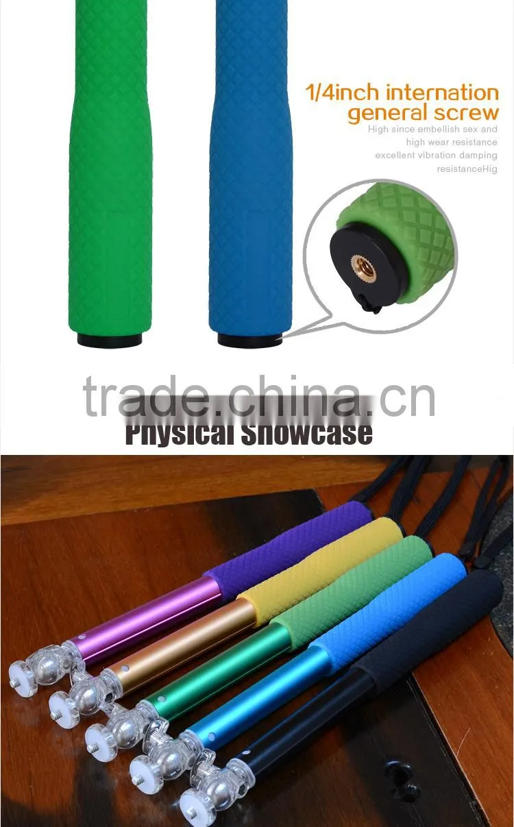 stainless steel with rubber grip tongsis mobile phone monopod