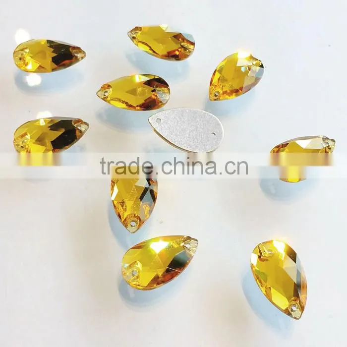 U3230 wholesale Pear sew-on rhinestones supplier