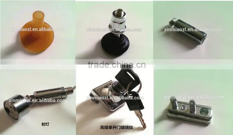 OEM aluminum showcase profile Plastic accesories and fittings.FACTORY OUTLET