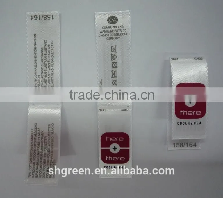 Non-woven fabric printing label for coat side seam