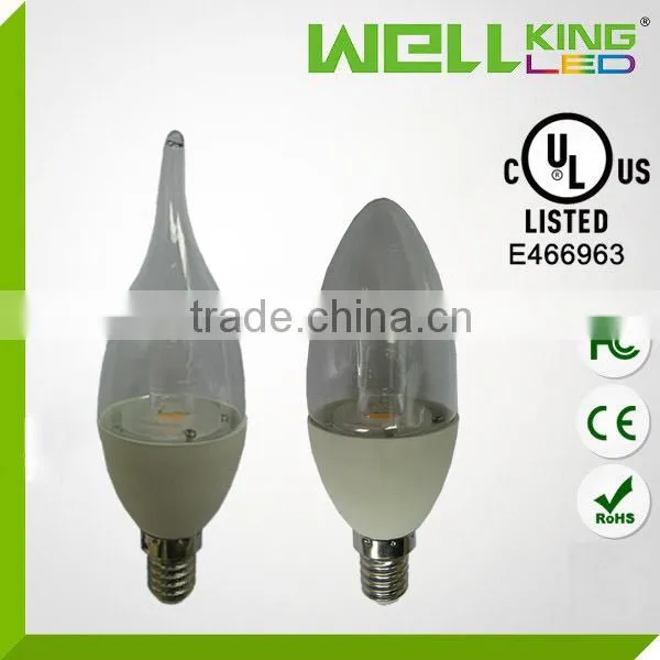 UL certificated E12 Base COB 5W LED candle light