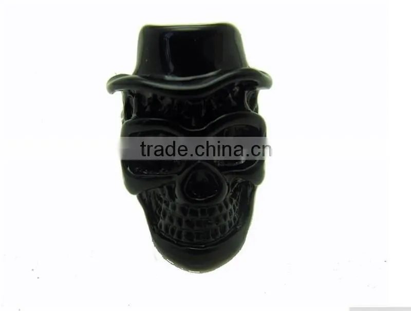 Novelty jewelry charms black skull cufflinks for men's gift
