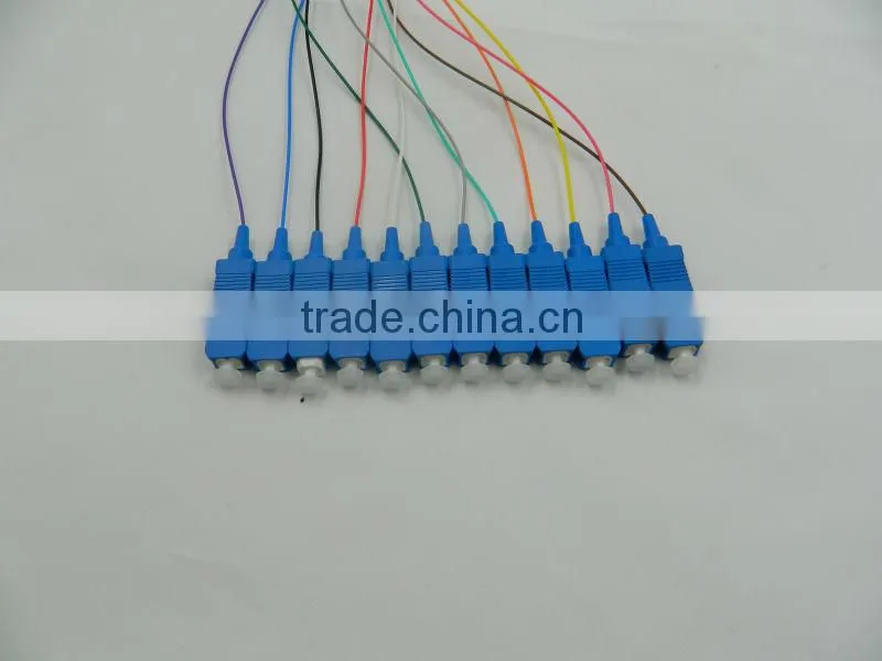 manufacture supply sc upc fiber optic 12core pigtail ,12core sc upc pigtail