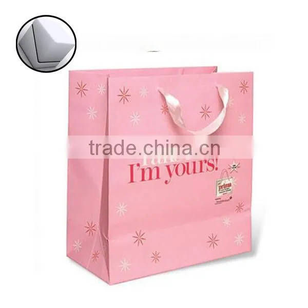 custom packaging shopping paper bag matt lamination spot UV coated