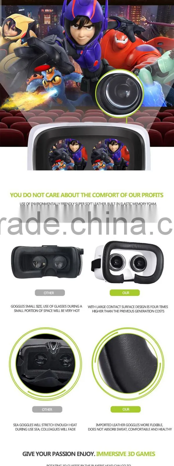 sex video google cardboard 3d vr remote control box 2.0