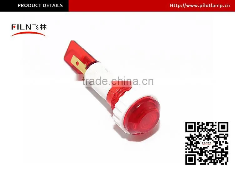 2015 waterproof plastic 6mm 230v neon led mi-bulb red bike light turn signal