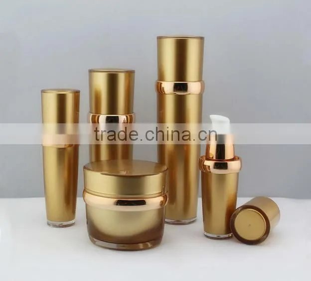 Acrylic lotion bottle; white cosmetic bottle ;cone plastic bottle cosmetic packaging