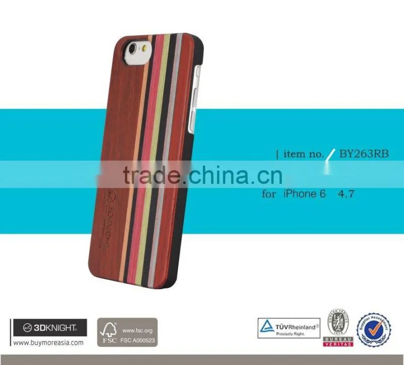3D Knight Factory Wholesale OEM ODM Custom Hard Back Real Rosewood Wooden Mobile Phone Cover for iPhone 6s Wood Bamboo Case