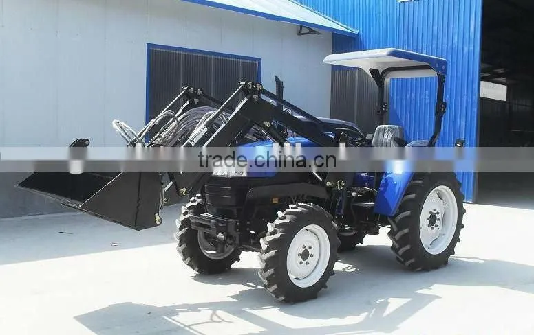 Small tractor 30HP 4WD with 4in1 assembled loader and 3PL backhoe