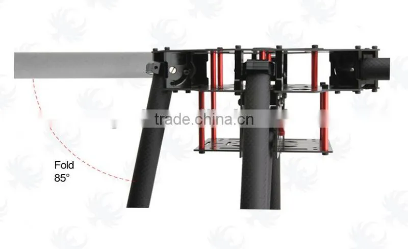 Hexa-rotor copter carbon fiber frame foldable, FPV hexacopter multicopter RC flight model aerial photography