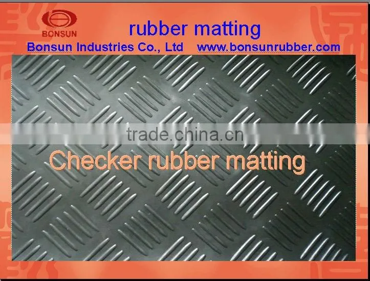3mm to 6mm thickness commercial checker rubber mat