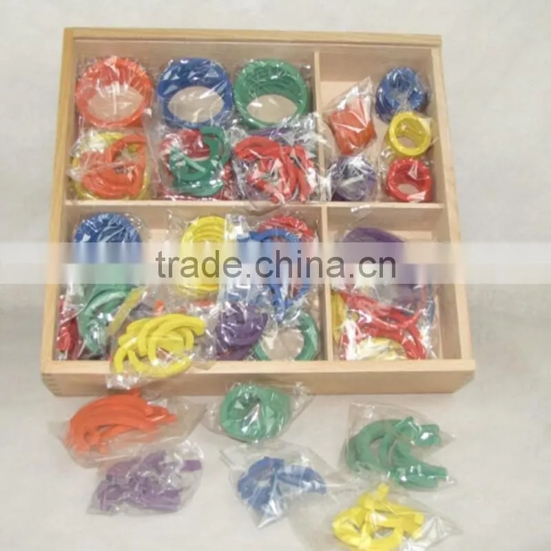 Preschool gift children's learning toys wooden froebel Gabe 9 education product Curvilinear Ring