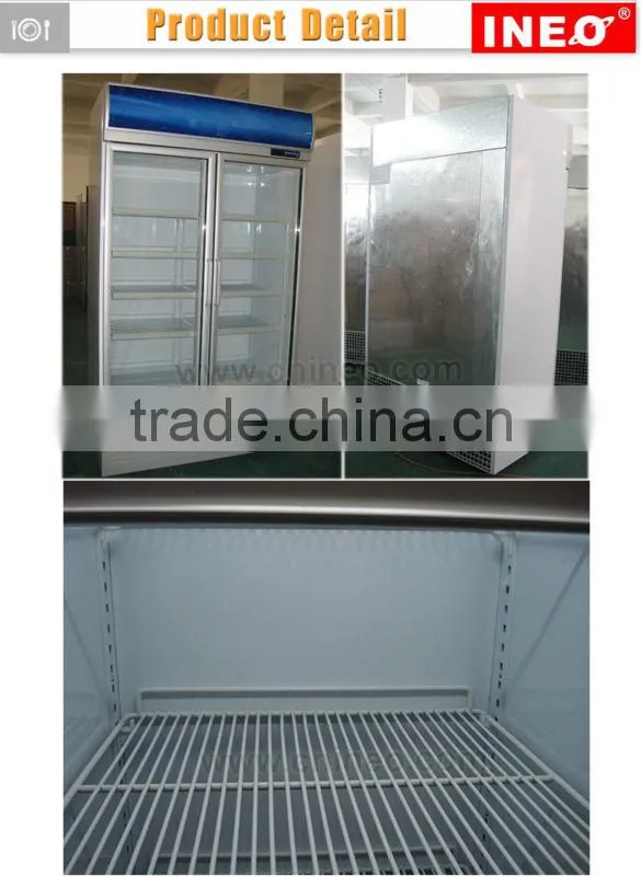 upright convenience store refrigerators/cooler with wheels for beverage/commercial beverage refrigerator