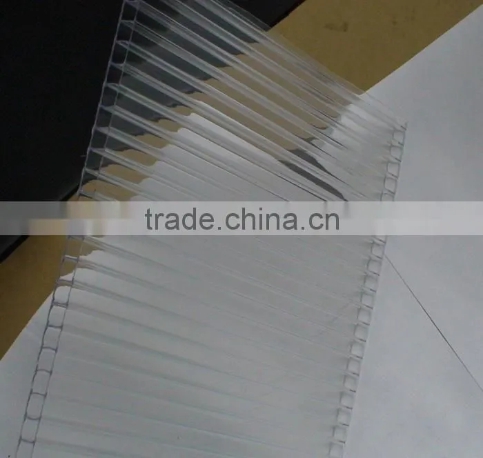 opal polycarbonate hollow sheet with 100% virgin raw materials