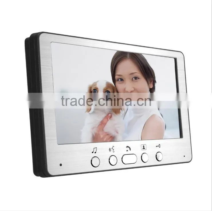 Ultrathin Multifunction Unlock 7" wire digital HD Visible Door Bell