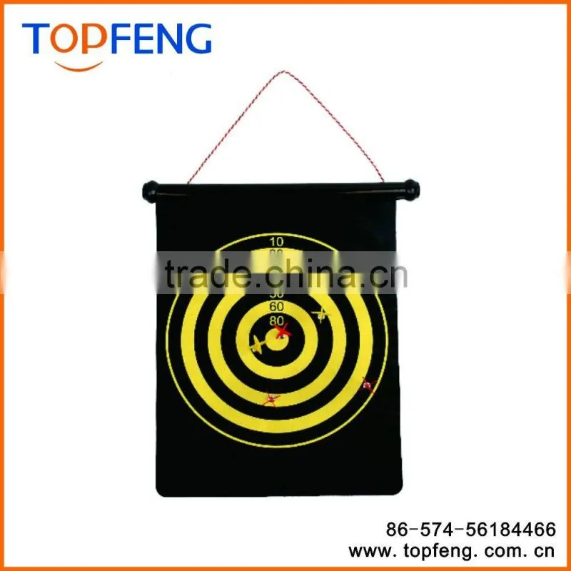 Magnetic Roll-up Dart Board and Bullseye Game with Darts