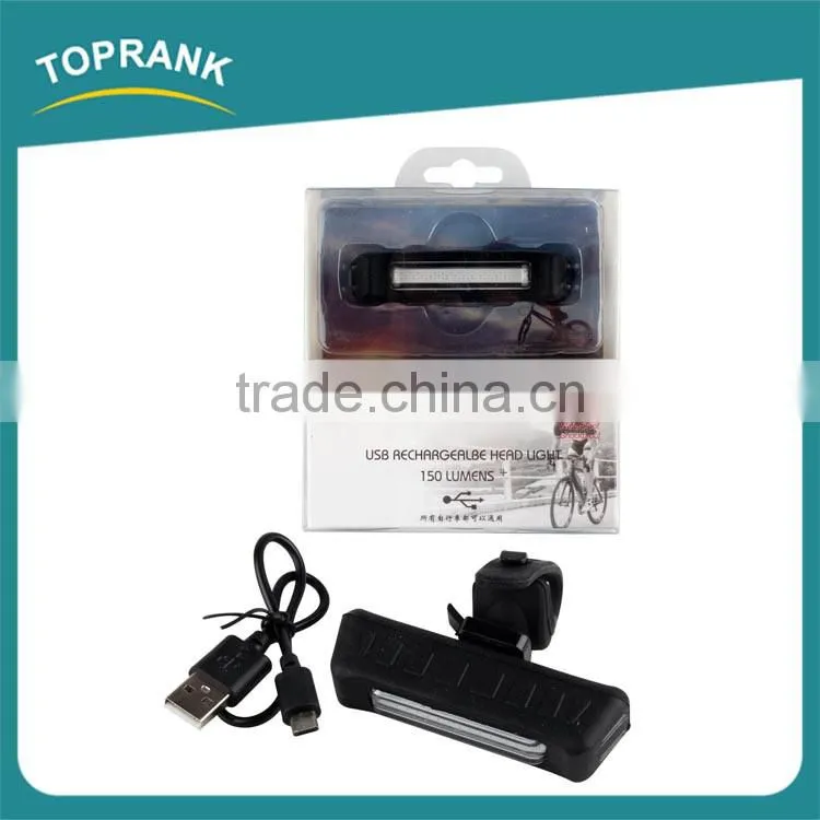 150 lumens cob bicycle light usb rechargeable front bike head light