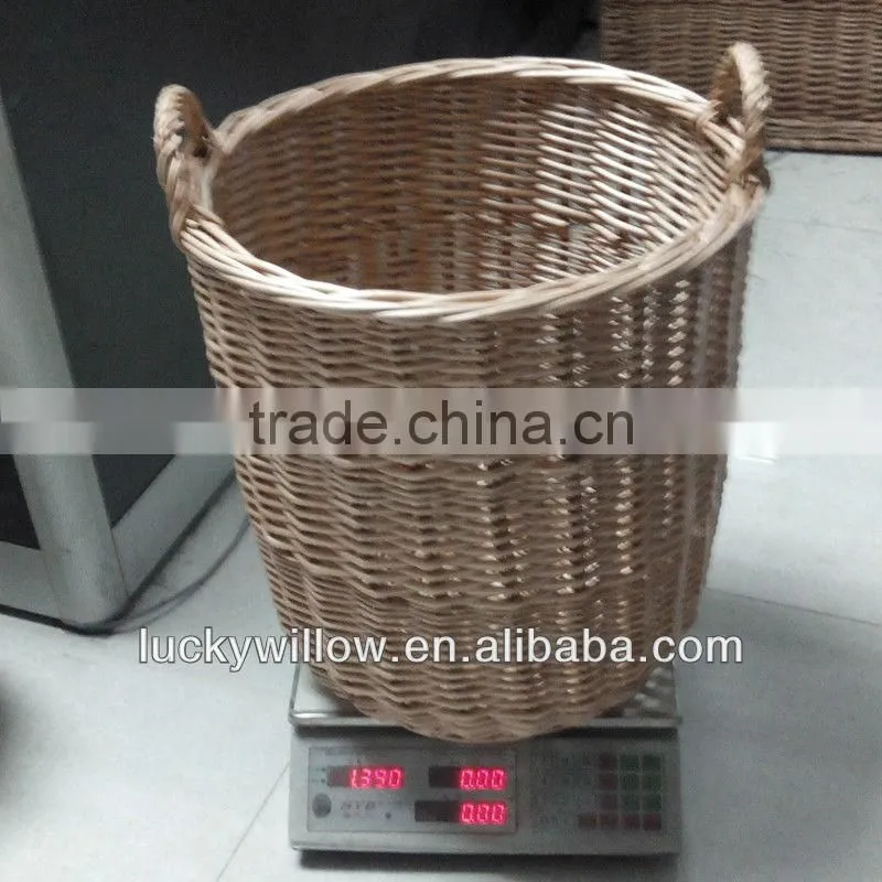 oval wickerrubbish basket
