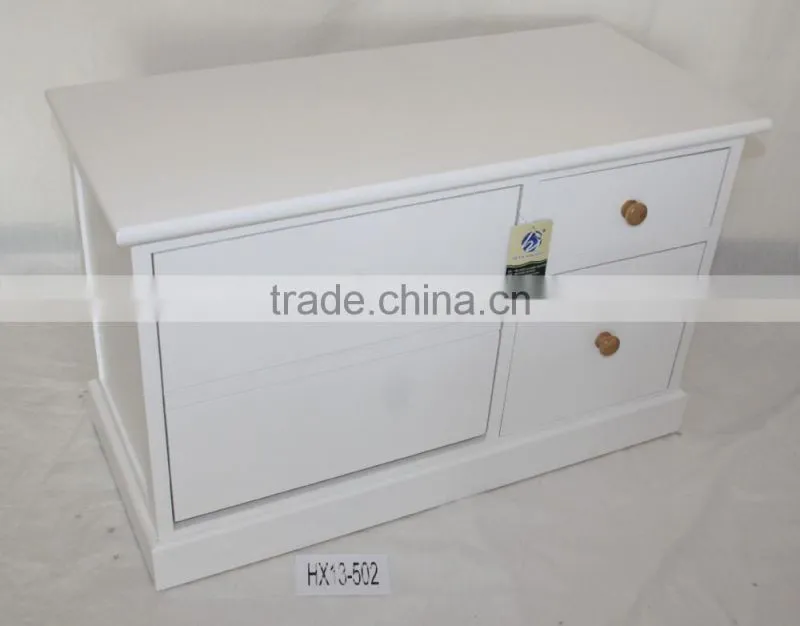 White Paulownia Europe Style Fashion Wooden Shoes Cabinet for Living room