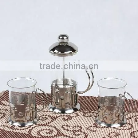 vintage glass stainless steel coffee maker sets
