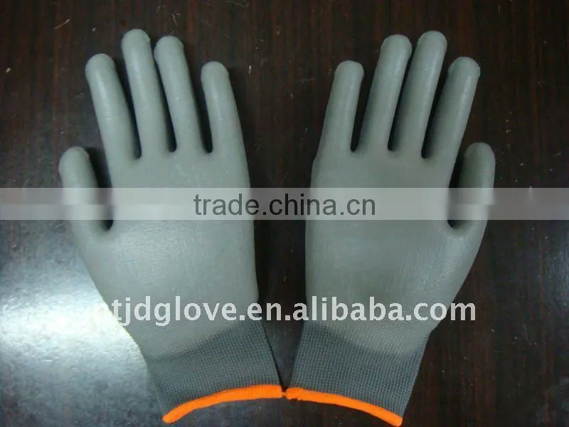 13G With Grey PU Coating /PU GLOVE.