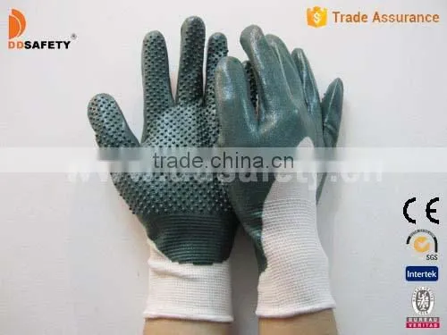 DDSAFETY 2017 Hot Nitrile Coated Nylon Work Glove