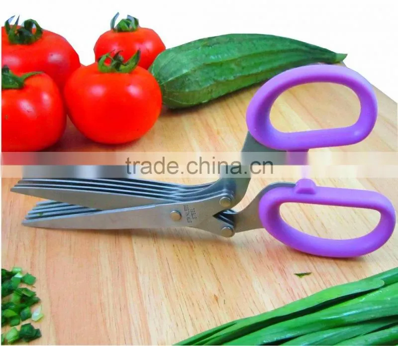 Professional 7 Blades Stainless Steel Kitchen Herb Scissor