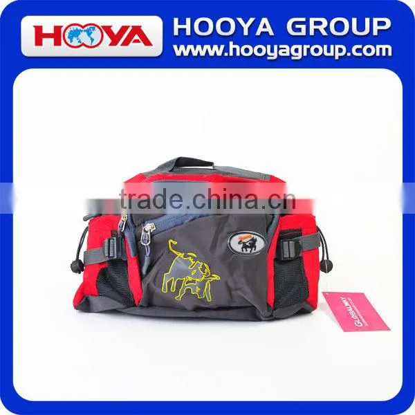 420D polyester+grid red outdoor/travel/sport waist bag