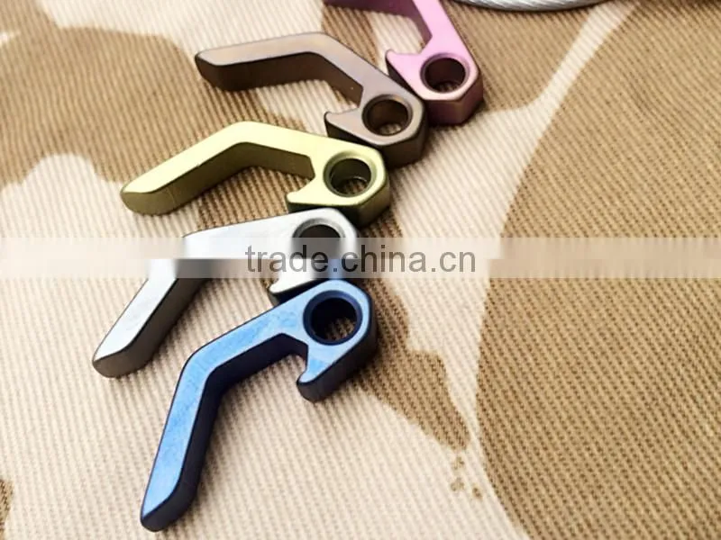 TK-2308 20MM TC4 Octagonal Titanium Keychain