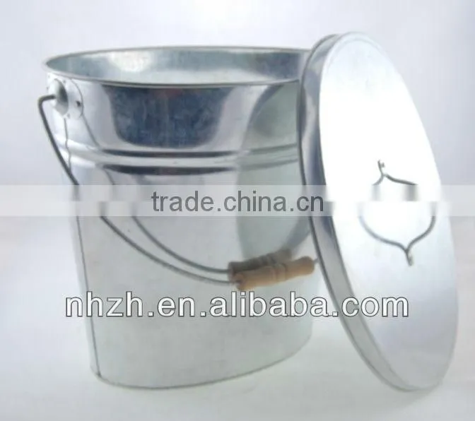 outdoor oval galvanized iron barrels with lid