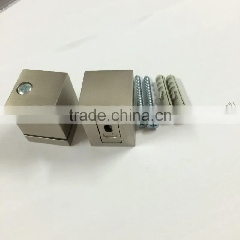 Factory supply zinc alloy square glass clamp, glass clip